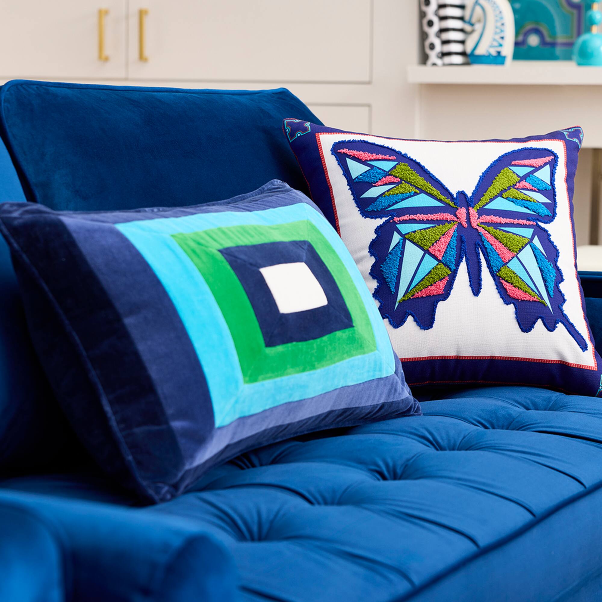 Jonathan Adler x Michaels 18" Butterfly Embroidered Pillow